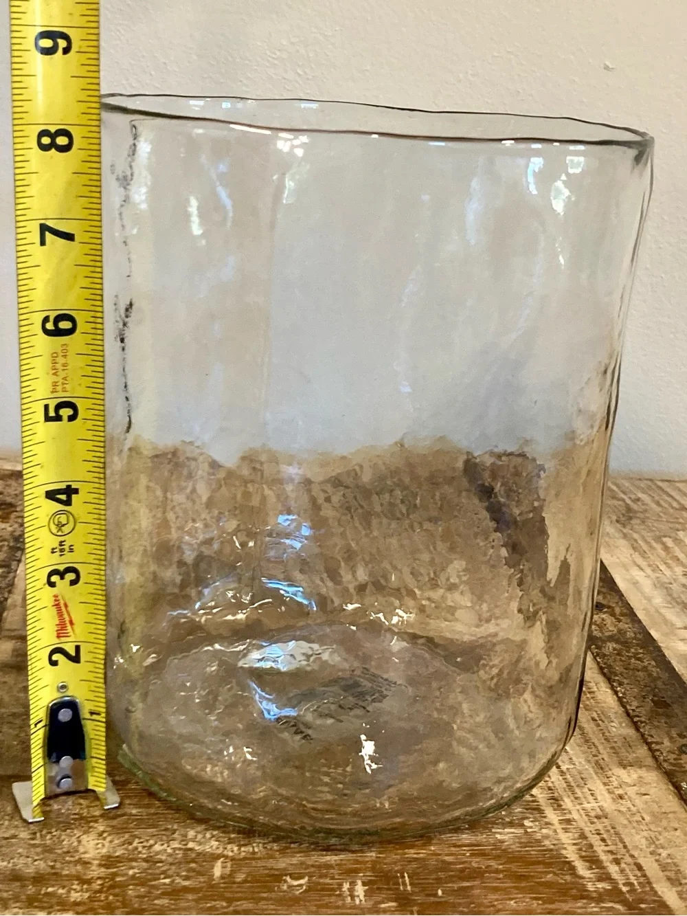 Wabisabi Clear Glass Hurricane Candle Holder or Vase New